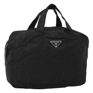 PRADA Hand Bag Nylon Black